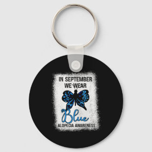 Alopecia Awareness In September We Wear Blue Butte Key Ring