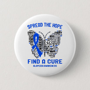 Alopecia Awareness Month Ribbon Gifts 6 Cm Round Badge