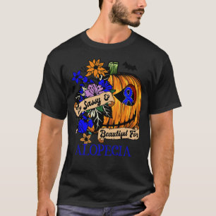 Alopecia Awareness retro halloween scary pumpkin h T-Shirt