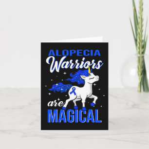 Alopecia Awareness Warrior Fun Unicorn Card