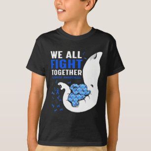 Alopecia Awareness We All Fight Together Elephant  T-Shirt