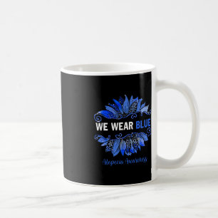 Alopecia Awareness We Wear Blue Sunflower  Coffee Mug