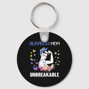 Alopecia Mum UNBREAKABLE Support Alopecia Awarenes Key Ring