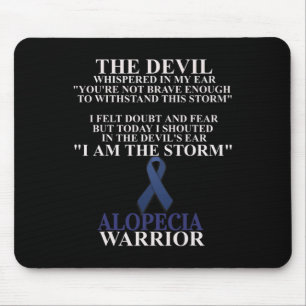 Alopecia Ribbon Warrior Disease Awareness Faith Mouse Pad