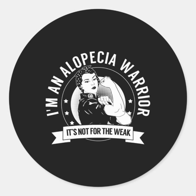 Alopecia Warrior NFTW  - Alopecia Awareness Classic Round Sticker (Front)