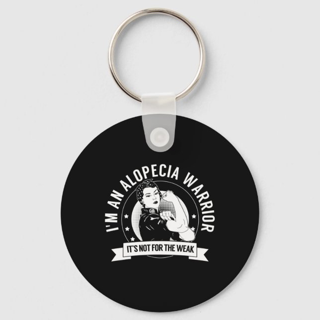 Alopecia Warrior NFTW  - Alopecia Awareness Key Ring (Front)