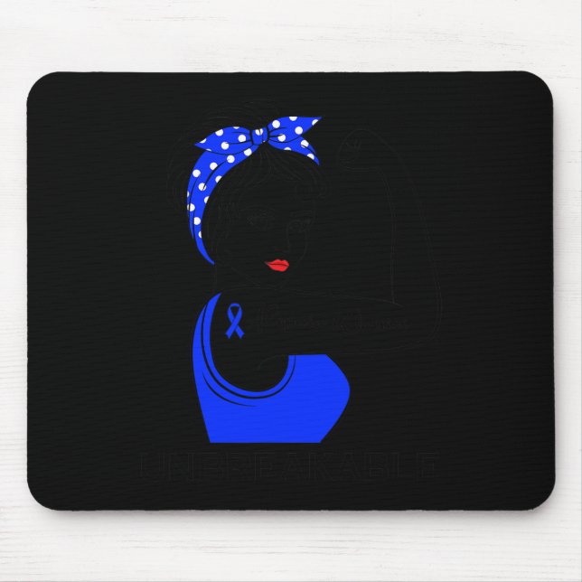 Alopecia Warrior Unbreakable Awareness Survivor Fi Mouse Pad (Front)