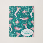 Alotta Pink Axolotls Custom Jigsaw Puzzle<br><div class="desc">Customise this fun & colourful axolotl puzzle with any name or message - makes a truly unique personalised gift idea!</div>