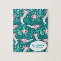 Alotta Pink Axolotls Custom Jigsaw Puzzle