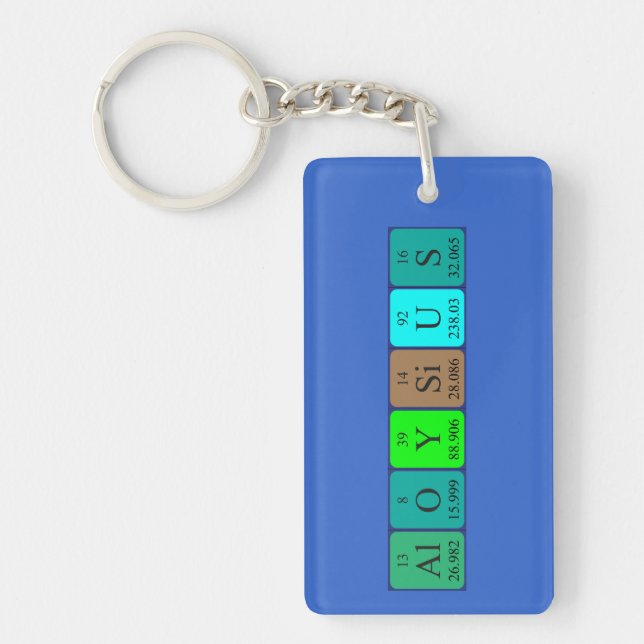 Aloysius periodic table name keyring (Front)