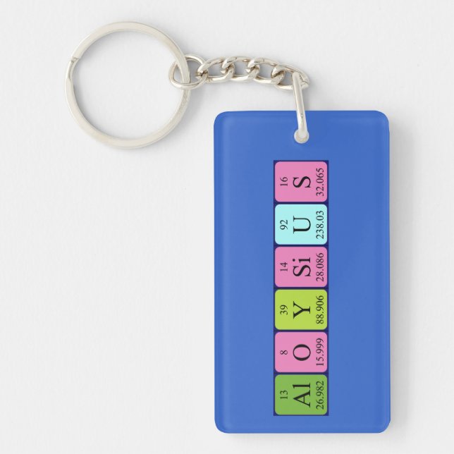 Aloysius periodic table name keyring (Front)