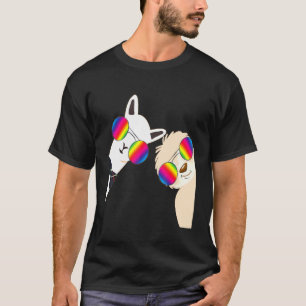 Alpaca Animal Friend Bff Rainbow Glasses Llama Slo T-Shirt