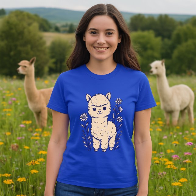 Alpaca Baby & Wildflowers T-Shirt (Creator Uploaded)