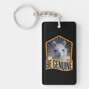 Alpaca Be Genuine Quote Key Ring