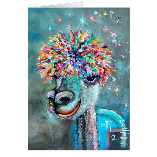 Alpaca - Betty 2 note card r (Front)