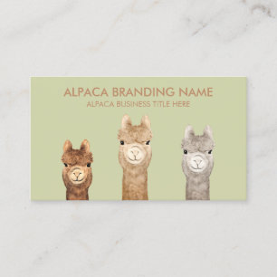 Alpaca Breeding Farm Business Card