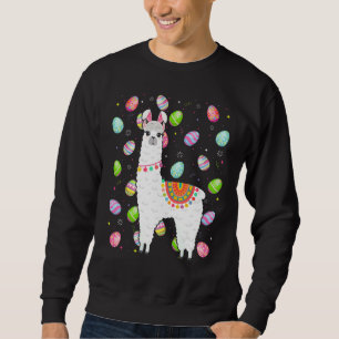 Alpaca Bunny Easter Egg Funny Alpaca Easter Sund Sweatshirt