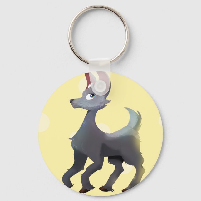 Alpaca Bunny - Ultimate Grey/Illuminating Key Ring (Front)