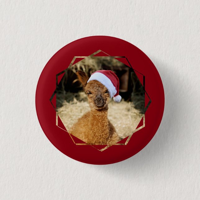 Alpaca Christmas Buttons (Front)