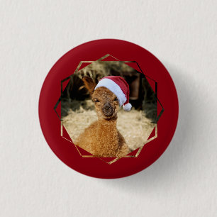 Alpaca Christmas Buttons