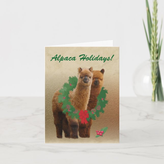 Alpaca Christmas Cards (Front)