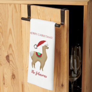 Alpaca Christmas Holiday Decor Kitchen Towel
