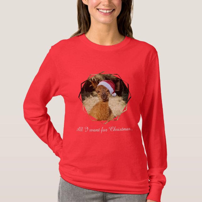 Alpaca Christmas T-Shirt (Front)
