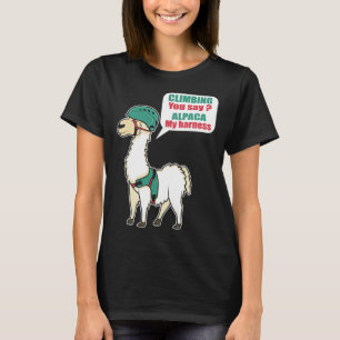 Alpaca Climbing Mountain Climber And Alpaca Fan T-Shirt