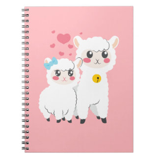 Alpaca Couple In Love Notebook
