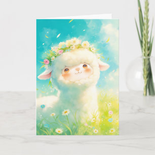 Alpaca Flower Crown Bliss Card
