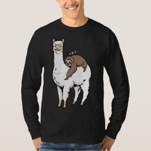Alpaca Funny Alpaca Sloth Loafers T-Shirt
