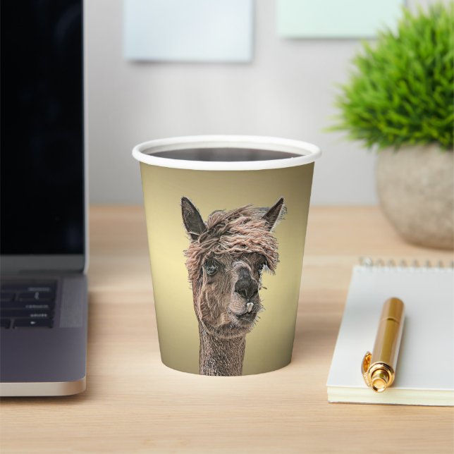 Alpaca Hello - Paper Cup (Insitu)