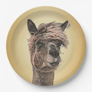 Alpaca Hello - Paper Plate