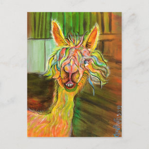 Alpaca - Hilda postcard