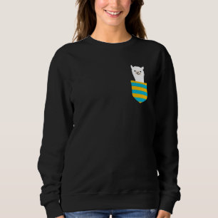 Alpaca in bag for men women children sweatshirt
