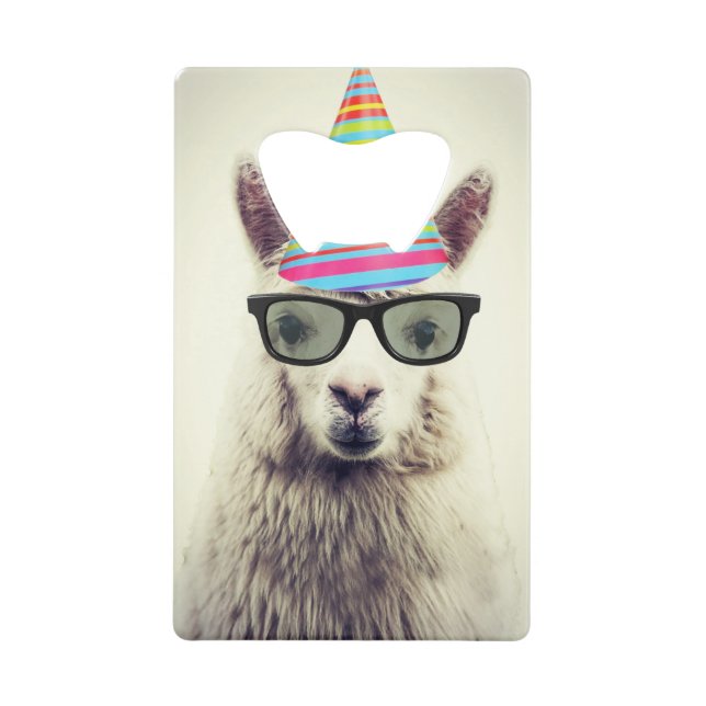 Alpaca in Glasses and Party Hat (Front)
