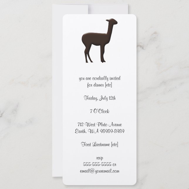 Alpaca Invitation (Front)