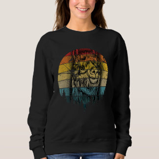 Alpaca Kids Men Women Boys Girls Vintage Retro La Sweatshirt