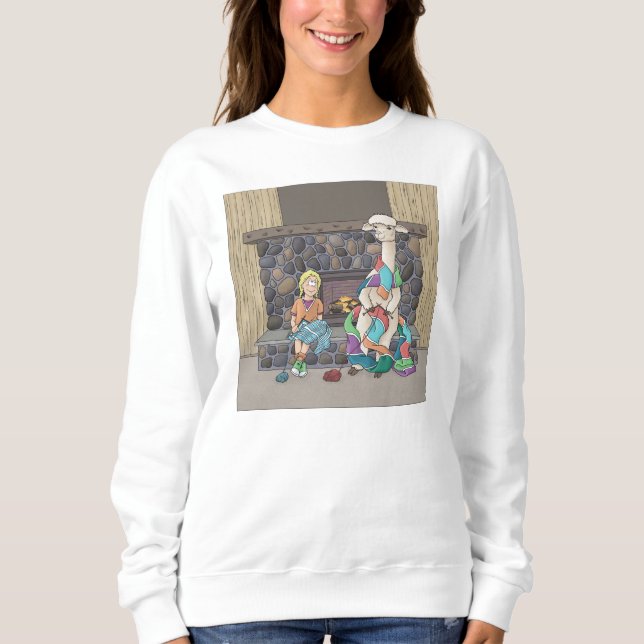 Alpaca Knitting Sweatshirt (Front)