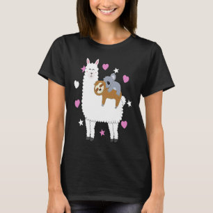 Alpaca Lama Sloth Koala Women Girls Sloth T-Shirt