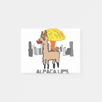 Alpaca lips apocalypse post-it notes