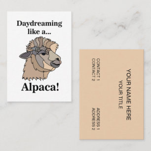 Alpaca Llama Funny Animal Business Card