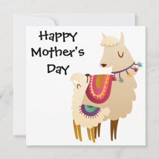 Alpaca Llama Mama Mother's Day Holiday Card