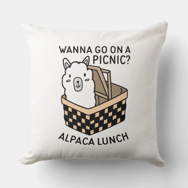 Alpaca Lunch Cushion (Front)