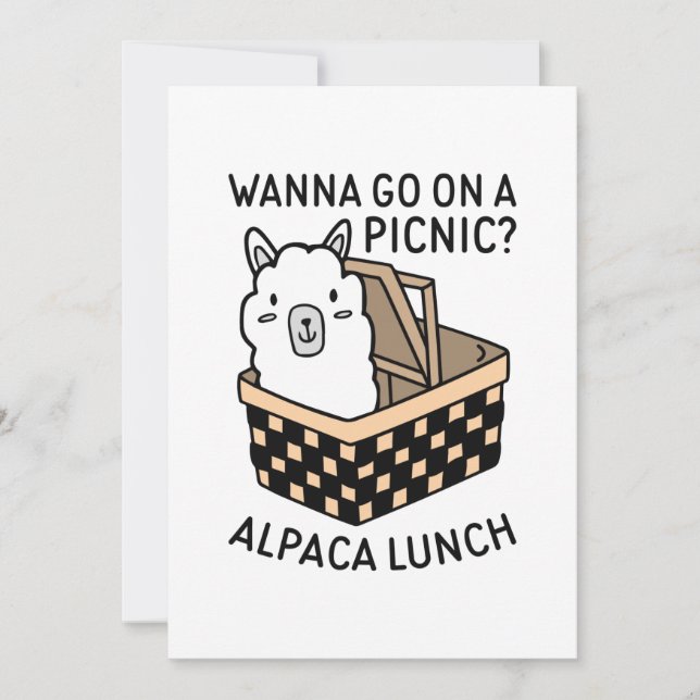 Alpaca Lunch Thank You Card (Front)