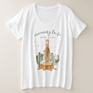 Alpaca Mummy Daddy Baby Shower Plus Size T-Shirt