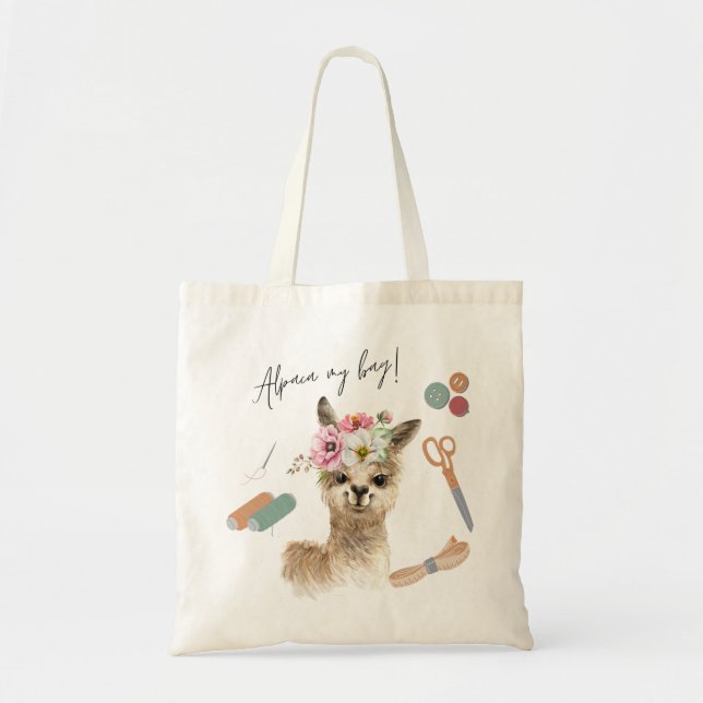 Alpaca My Bag | Craft Tote Bag (Front)