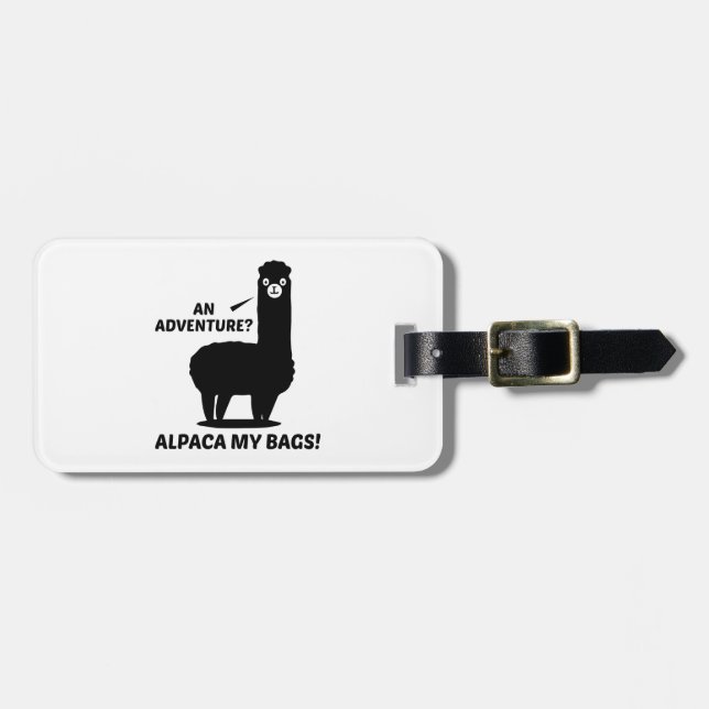 Alpaca My Bags Luggage Tag (Front Horizontal)