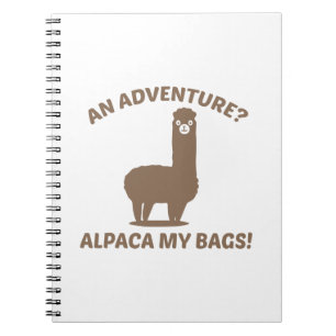 Alpaca My Bags Spiral Notebook