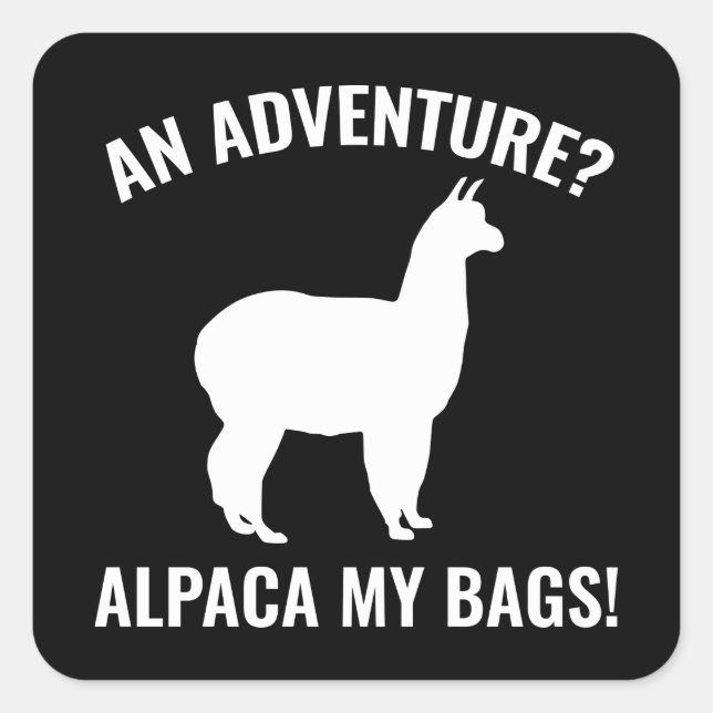 Alpaca My Bags Square Sticker (Front)